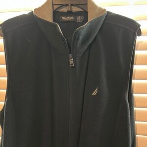 Nautica Men's Black Fleece Vest